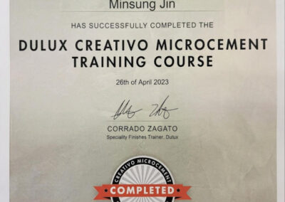 Dulux microcement cert