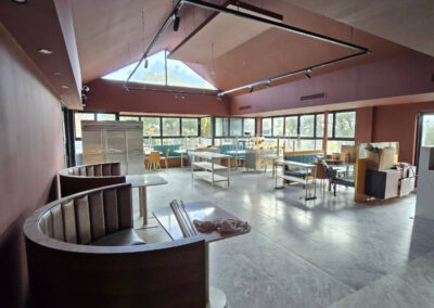 Restaurant interior painting prep